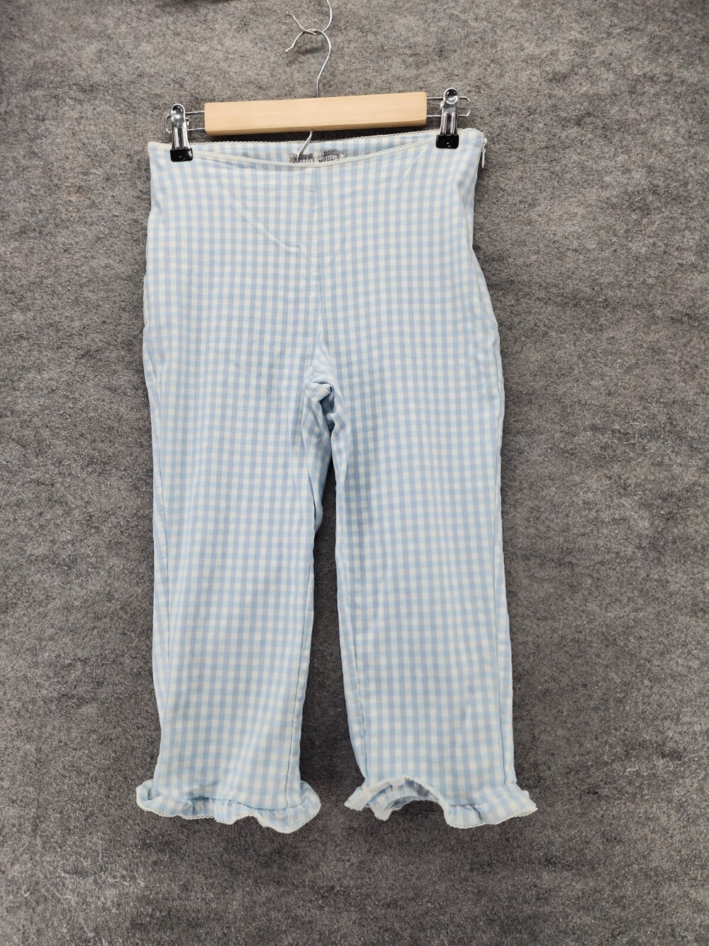 Urban Outfitters Pants Womens 4 Cropped Blue Check Side Zip